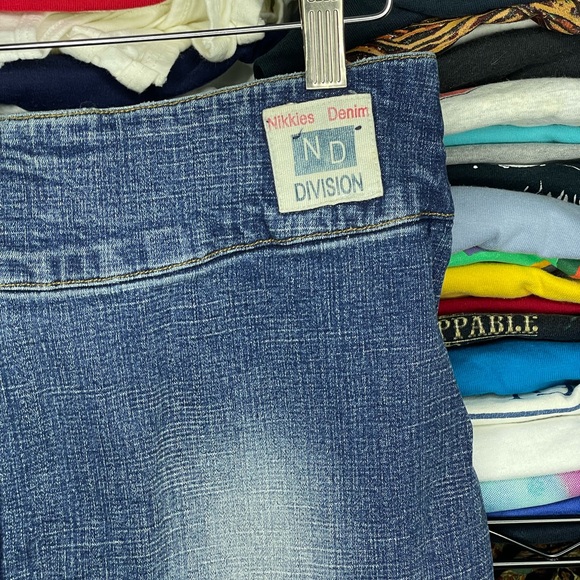 Vintage Nikkies Denim Division Mini Jean Skirt Sz 9 - Picture 3 of 4